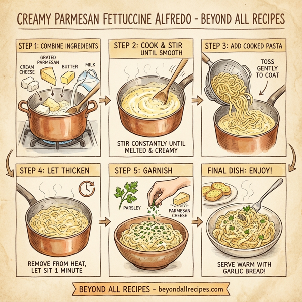 Creamy Parmesan Fettuccine Alfredo instructions