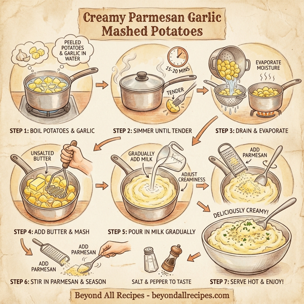 Creamy Parmesan Garlic Mashed Potatoes instructions