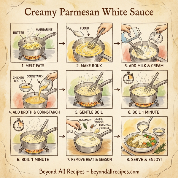 Creamy Parmesan White Sauce instructions