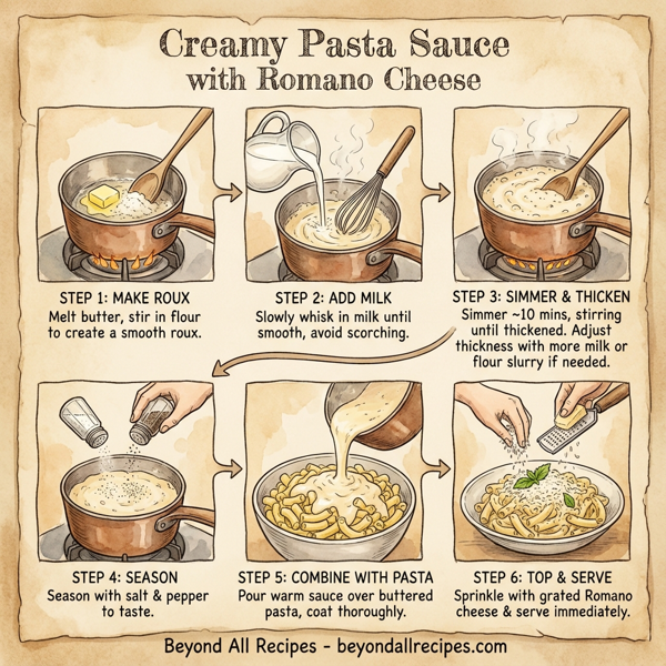 Creamy Pasta Sauce with Romano Cheese instructions