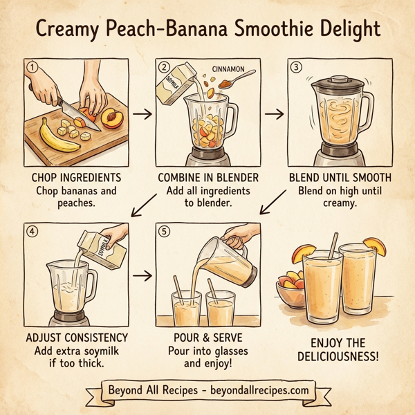 Creamy Peach-Banana Smoothie Delight instructions