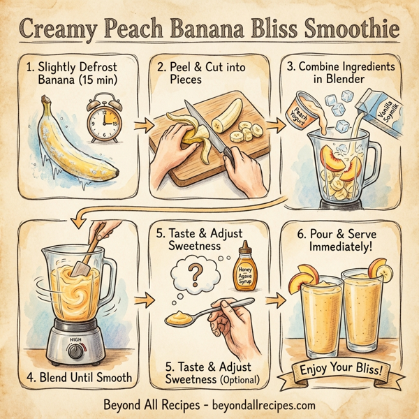 Creamy Peach Banana Bliss Smoothie instructions