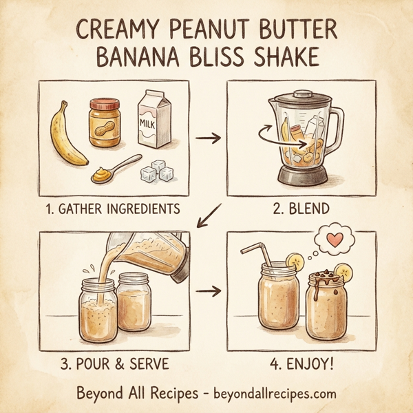 Creamy Peanut Butter Banana Bliss Shake instructions