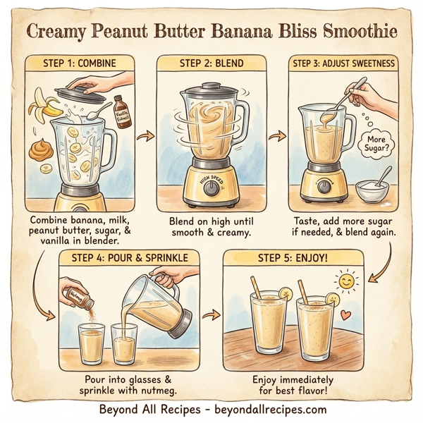 Creamy Peanut Butter Banana Bliss Smoothie instructions