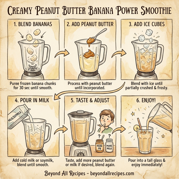 Creamy Peanut Butter Banana Power Smoothie instructions