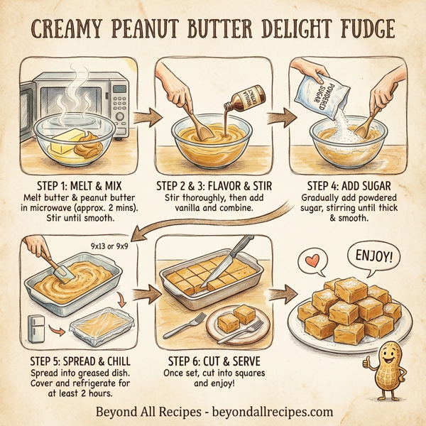 Creamy Peanut Butter Delight Fudge instructions