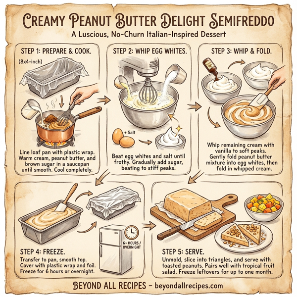 Creamy Peanut Butter Delight Semifreddo instructions