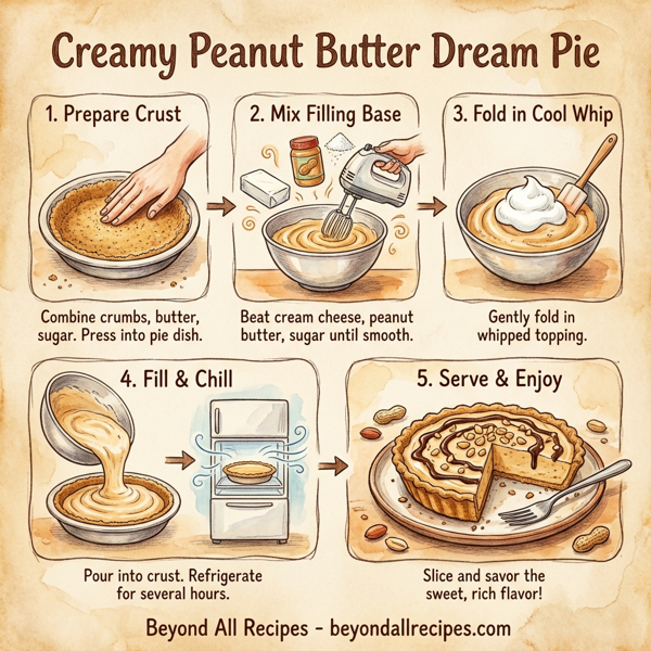 Creamy Peanut Butter Dream Pie instructions