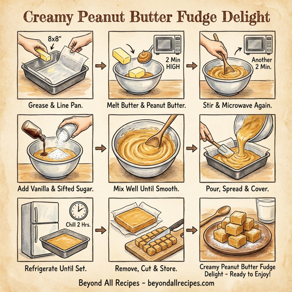 Creamy Peanut Butter Fudge Delight instructions