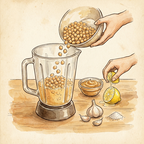 Creamy Peanut Butter Hummus instructions