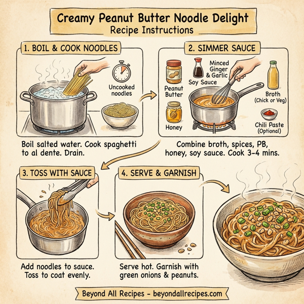 Creamy Peanut Butter Noodle Delight instructions