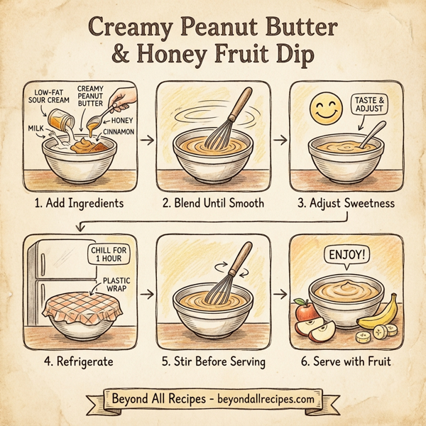 Creamy Peanut Butter & Honey Fruit Dip instructions