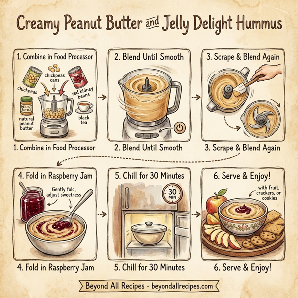 Creamy Peanut Butter and Jelly Delight Hummus instructions