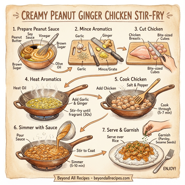 Creamy Peanut Ginger Chicken Stir-Fry instructions
