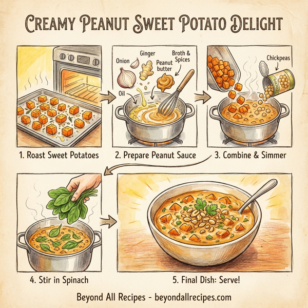 Creamy Peanut Sweet Potato Delight instructions