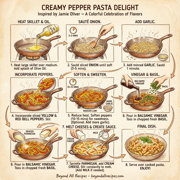 Creamy Pepper Pasta Delight instructions
