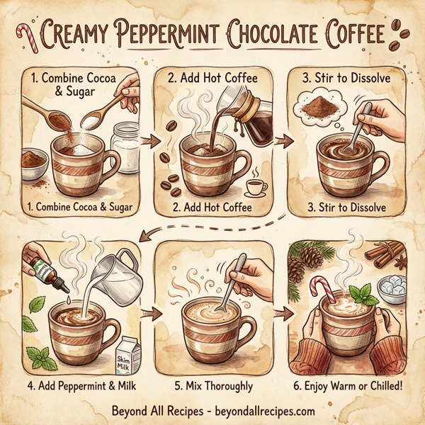 Creamy Peppermint Chocolate Coffee instructions
