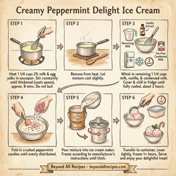 Creamy Peppermint Delight Ice Cream instructions