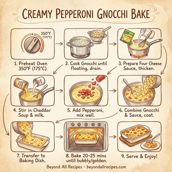 Creamy Pepperoni Gnocchi Bake instructions