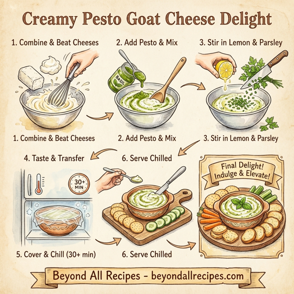 Creamy Pesto Goat Cheese Delight instructions