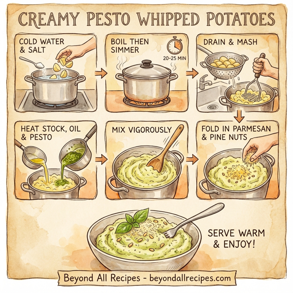 Creamy Pesto Whipped Potatoes instructions