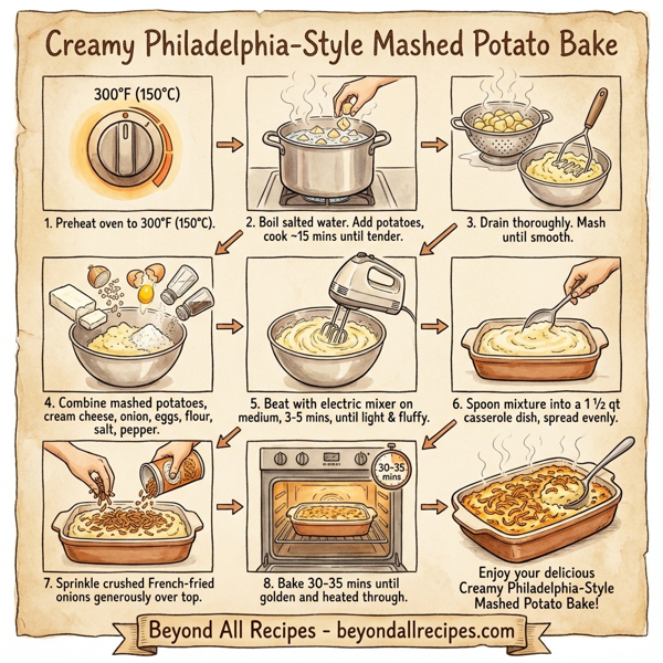 Creamy Philadelphia-Style Mashed Potato Bake instructions