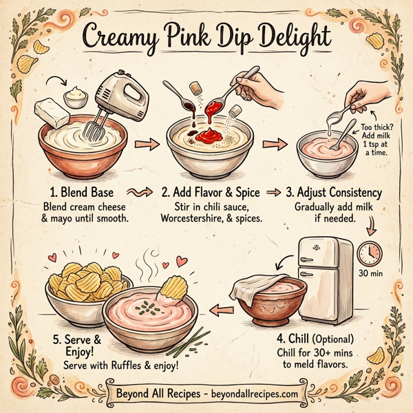 Creamy Pink Dip Delight instructions