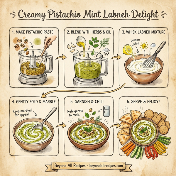 Creamy Pistachio Mint Labneh Delight instructions