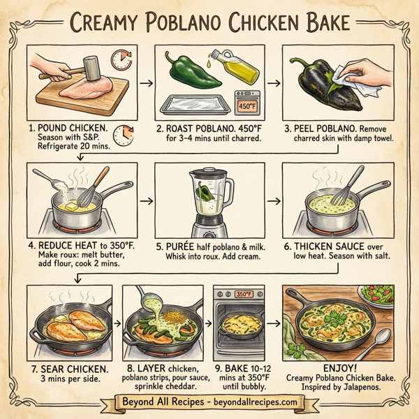 Creamy Poblano Chicken Bake instructions