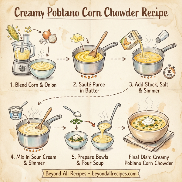 Creamy Poblano Corn Chowder instructions
