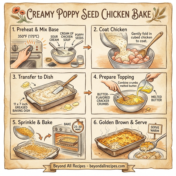 Creamy Poppy Seed Chicken Bake instructions