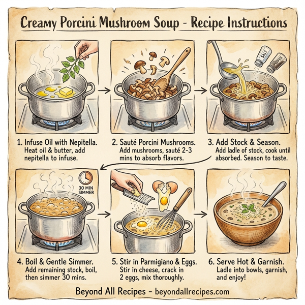 Creamy Porcini Mushroom Soup instructions