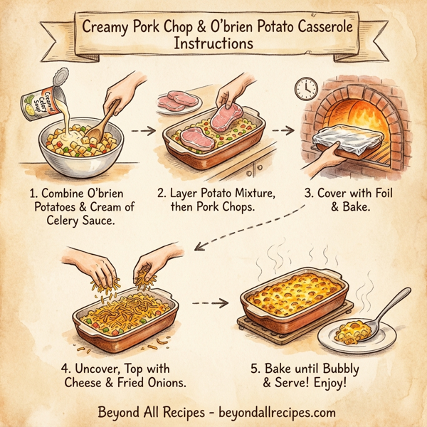 Creamy Pork Chop & O'brien Potato Casserole instructions