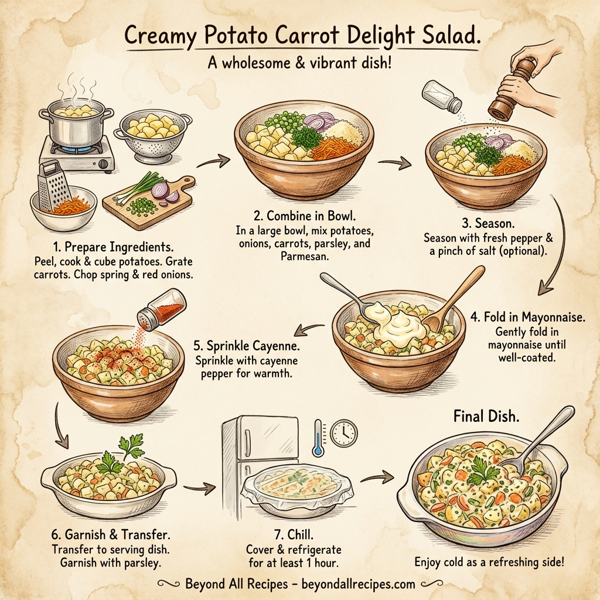 Creamy Potato Carrot Delight Salad instructions