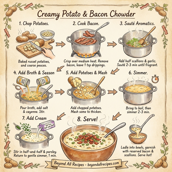 Creamy Potato & Bacon Chowder instructions