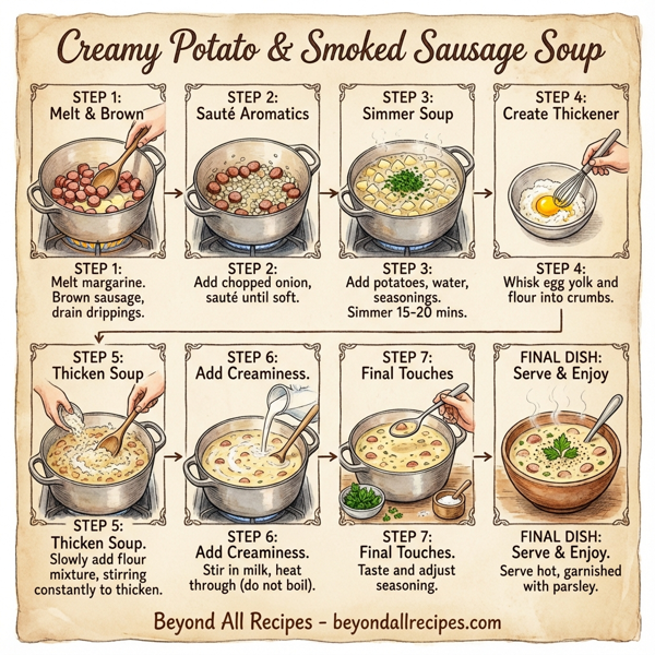 Creamy Potato & Smoked Sausage Soup instructions