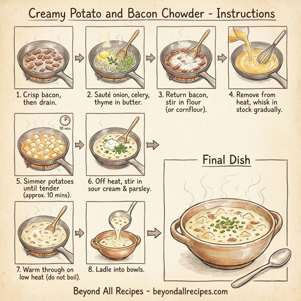 Creamy Potato and Bacon Chowder instructions