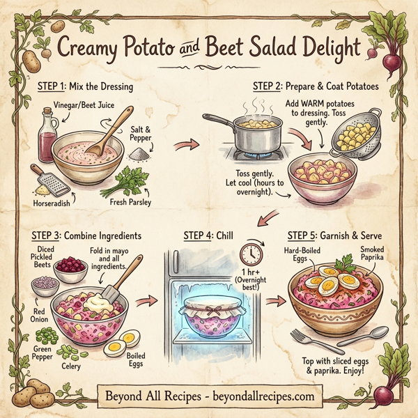Creamy Potato and Beet Salad Delight instructions