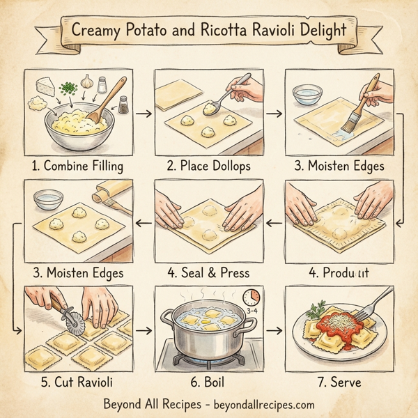Creamy Potato and Ricotta Ravioli Delight instructions