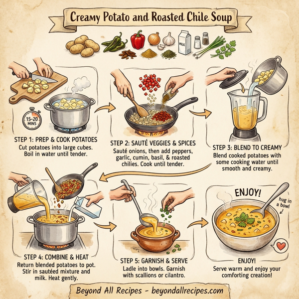 Creamy Potato and Roasted Chile Soup instructions
