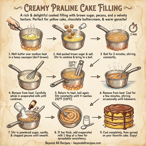 Creamy Praline Cake Filling instructions