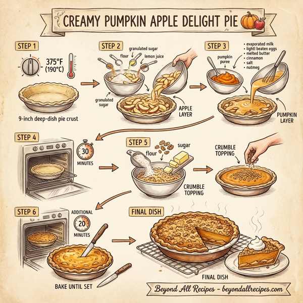 Creamy Pumpkin Apple Delight Pie instructions