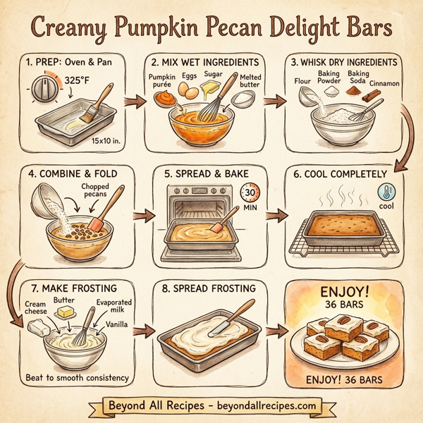 Creamy Pumpkin Pecan Delight Bars instructions