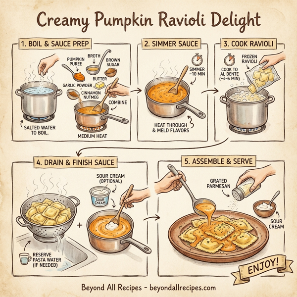 Creamy Pumpkin Ravioli Delight instructions
