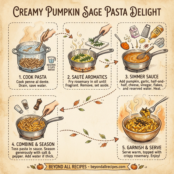 Creamy Pumpkin Sage Pasta Delight instructions