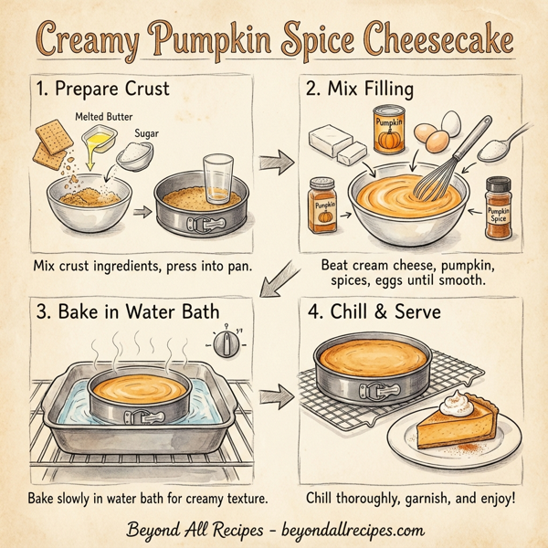 Creamy Pumpkin Spice Cheesecake instructions
