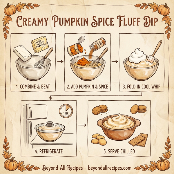 Creamy Pumpkin Spice Fluff Dip instructions