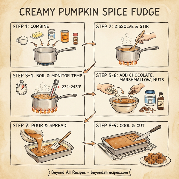 Creamy Pumpkin Spice Fudge instructions