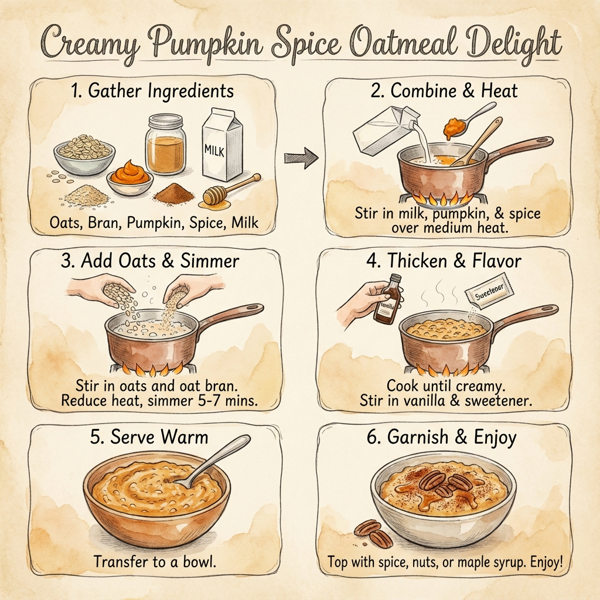 Creamy Pumpkin Spice Oatmeal Delight instructions