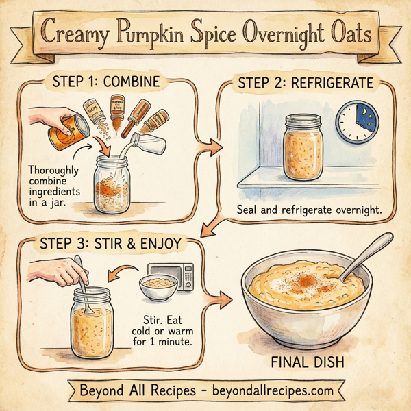 Creamy Pumpkin Spice Overnight Oats instructions